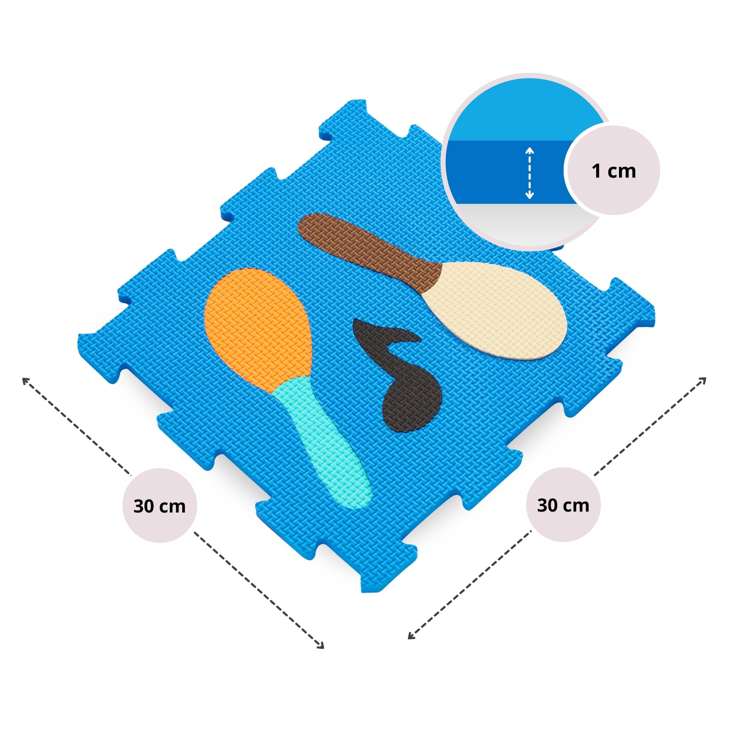 Haridusotstarbeline vahtplastimatt 90 x 90 x 1cm - EVA vahtpolüstri - kujundus: vahendid