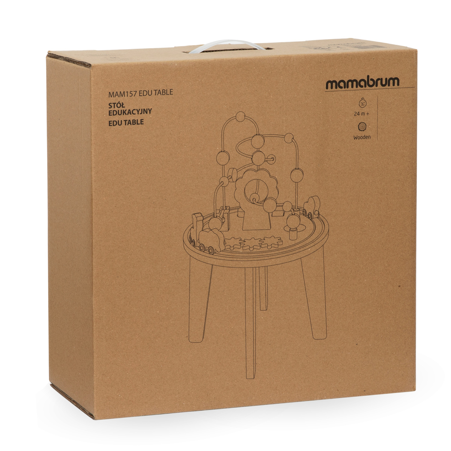 Puidust ümmargune õppelaud magnetrongi ja helmeheitjaga