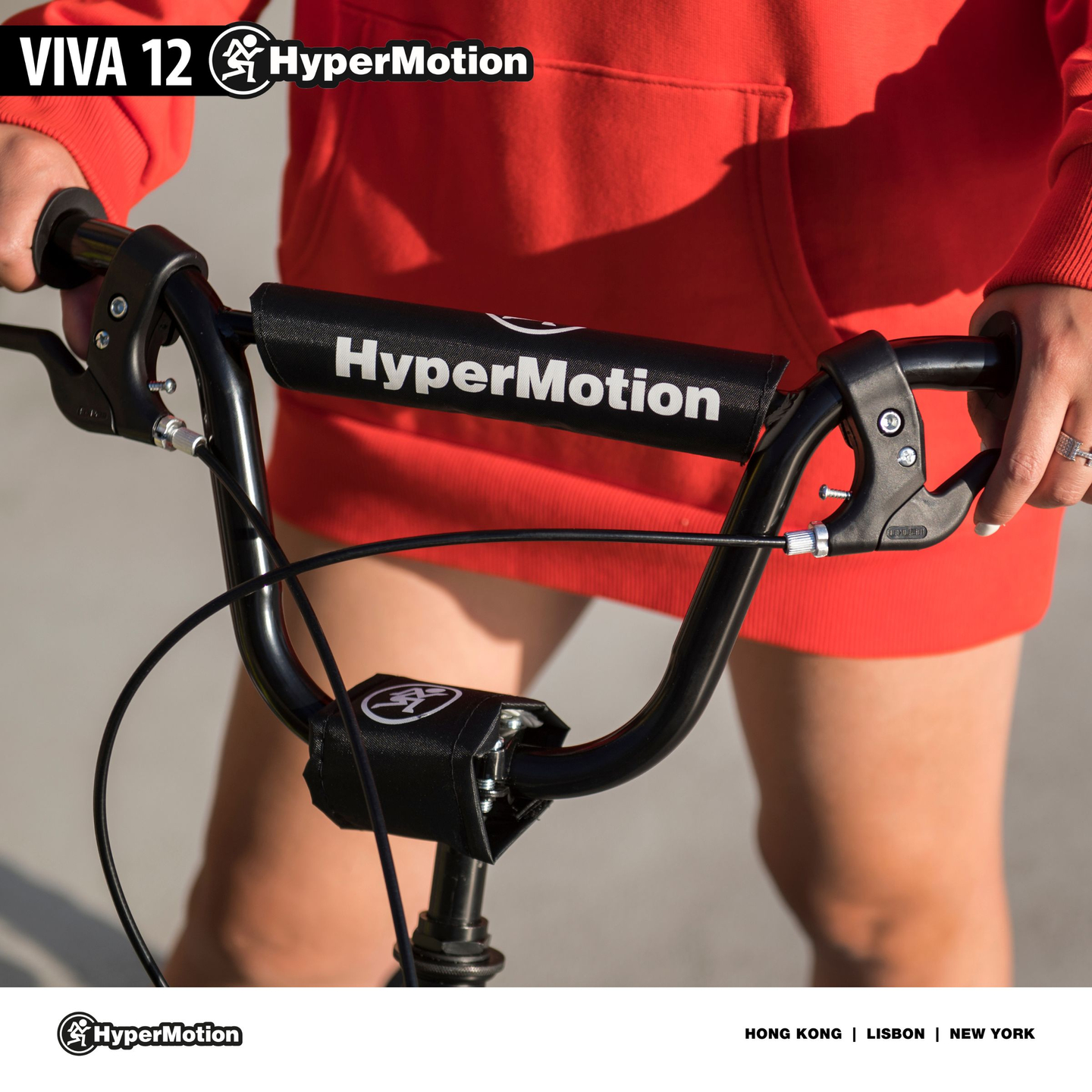 HyperMotion VIVA 12 roller (30cm pumbatavad rattad) - must