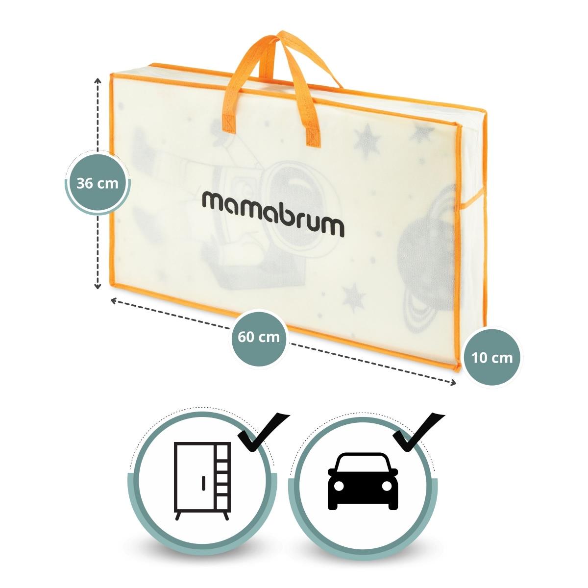Kahepoolne kokkupandav vahtplastist matt 180 x 120 x 1cm - Kosmos/geomeetrilised kolmnurgad
