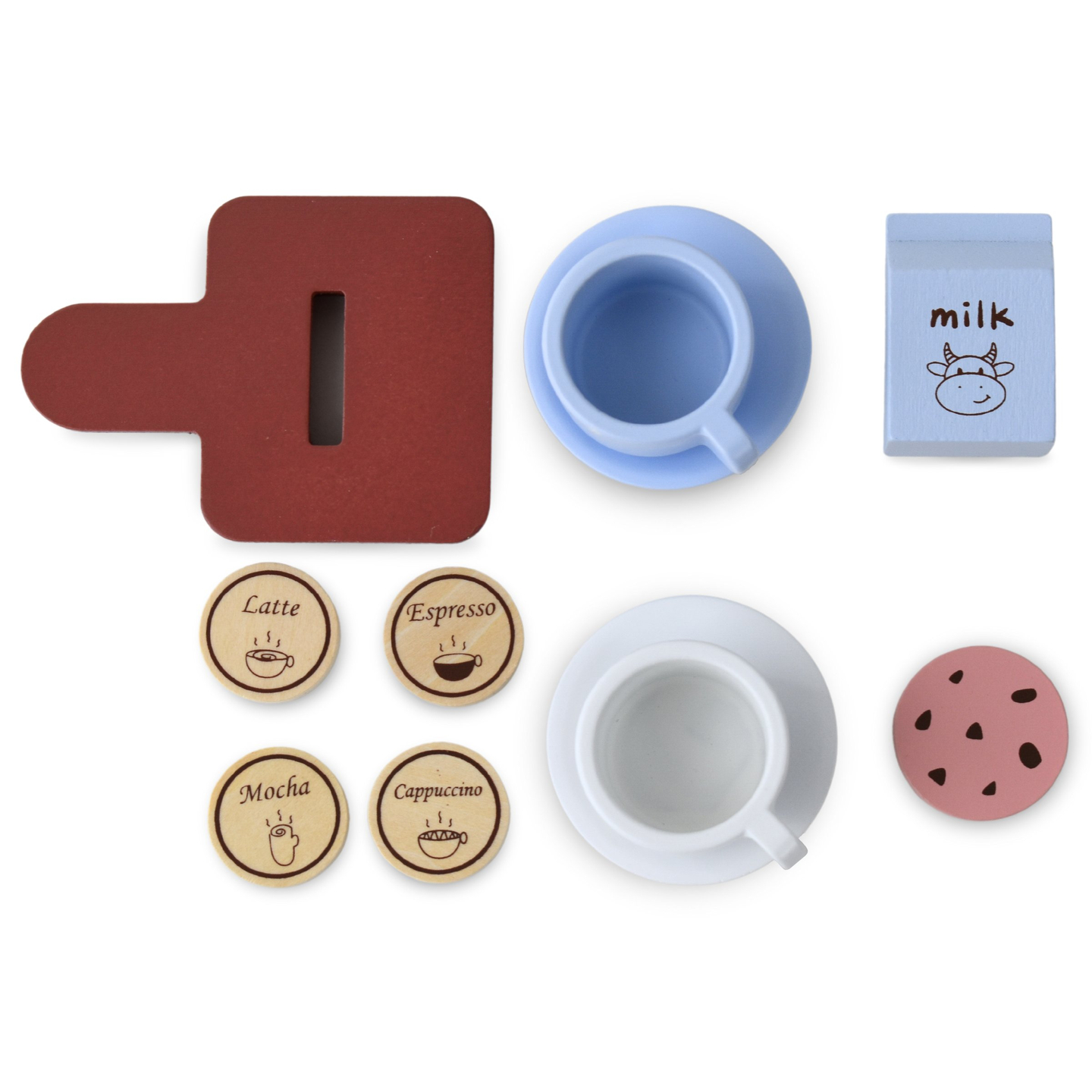 Puidust kapslikohvimasin - kohvipood koos tarvikutega