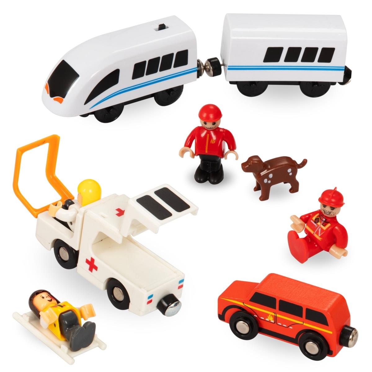 Puidust rong, akuga rong - Tuletõrje, rööpad, autod, sillad, tõkkepuu