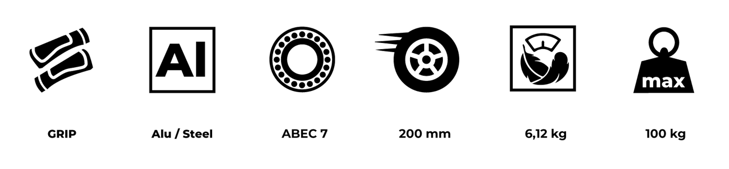 HyperMotion REGAMO täiskasvanute roller - must