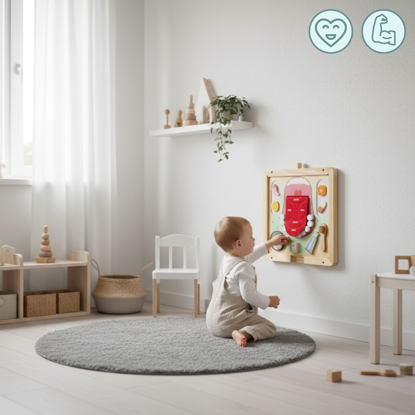 Puidust seinaraam - Mamabrum õppetahvlite kinnitamiseks