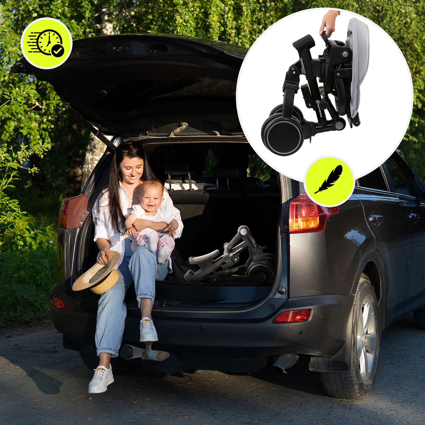 8in1 multifunktsionaalne kolmerattaline jalgratas TOBI FOREST - hall