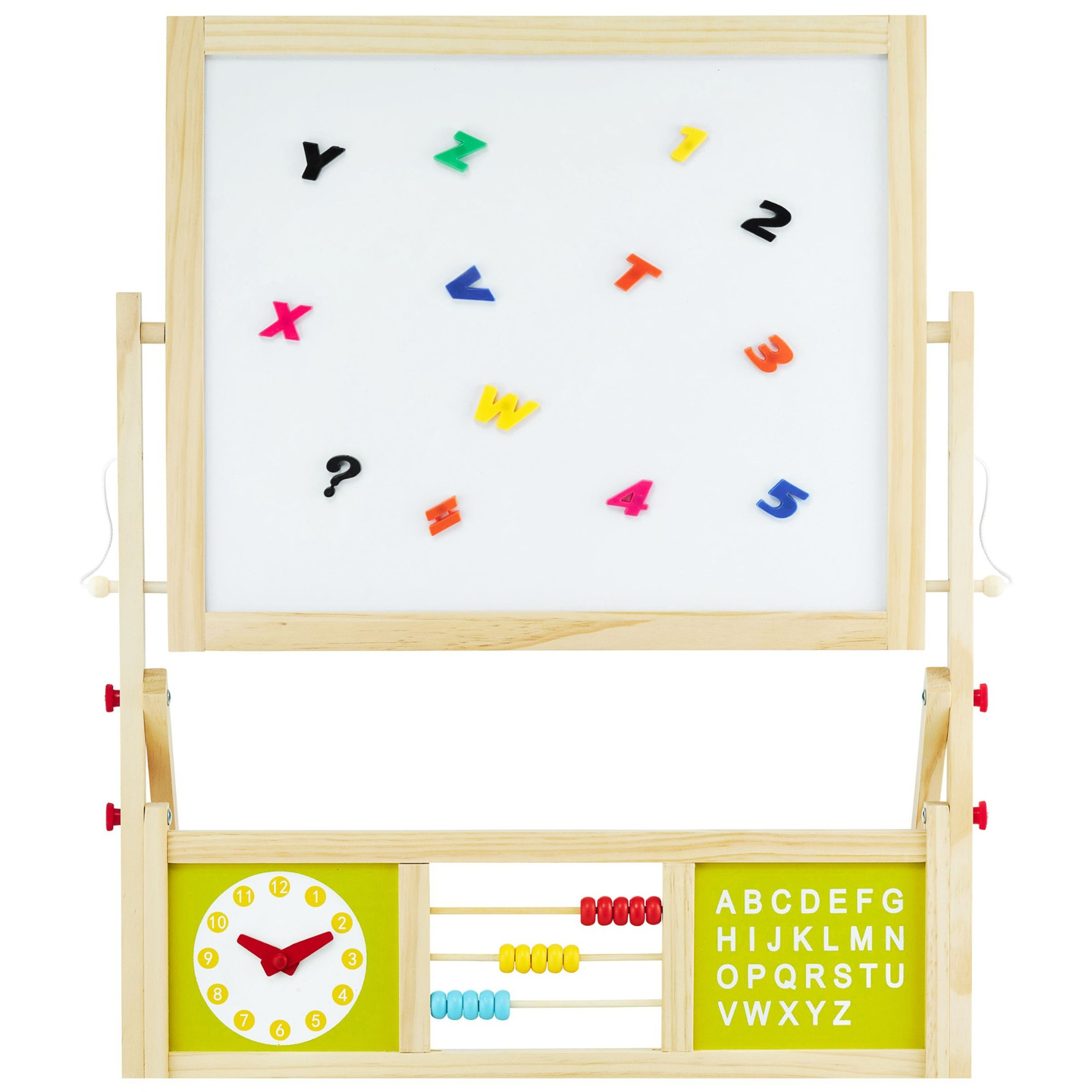 Suur kahepoolne hariduslik tahvel: magnet- ja kriiditahvel - kuivalt kustutatav tahvel, puidust