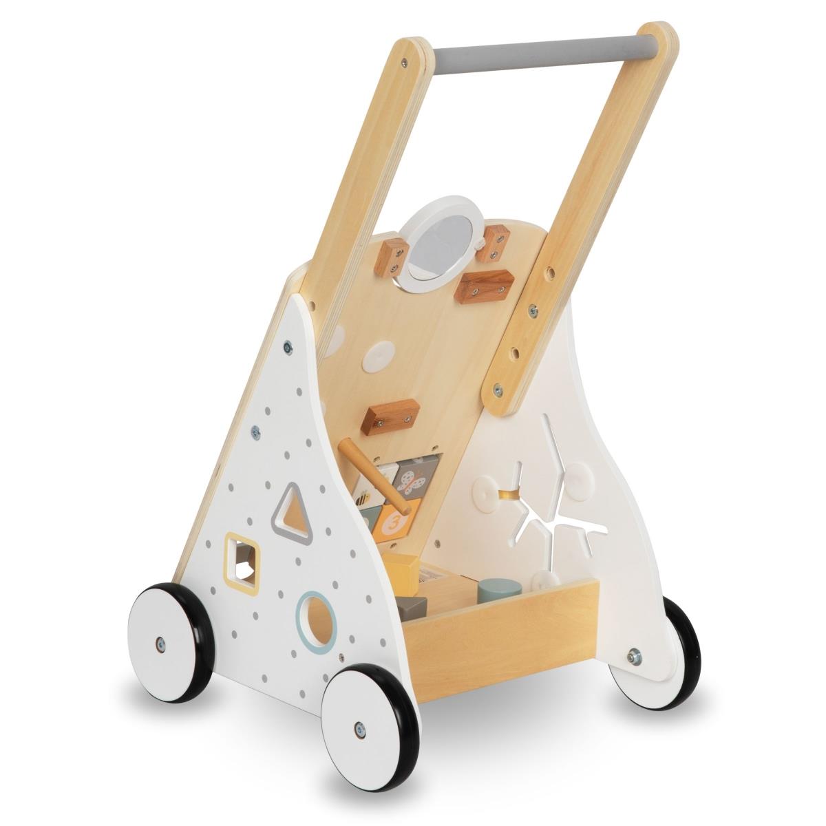 Hariduslik puidust kõndija 8in1 / beebitõukur - manipulatiivne laud