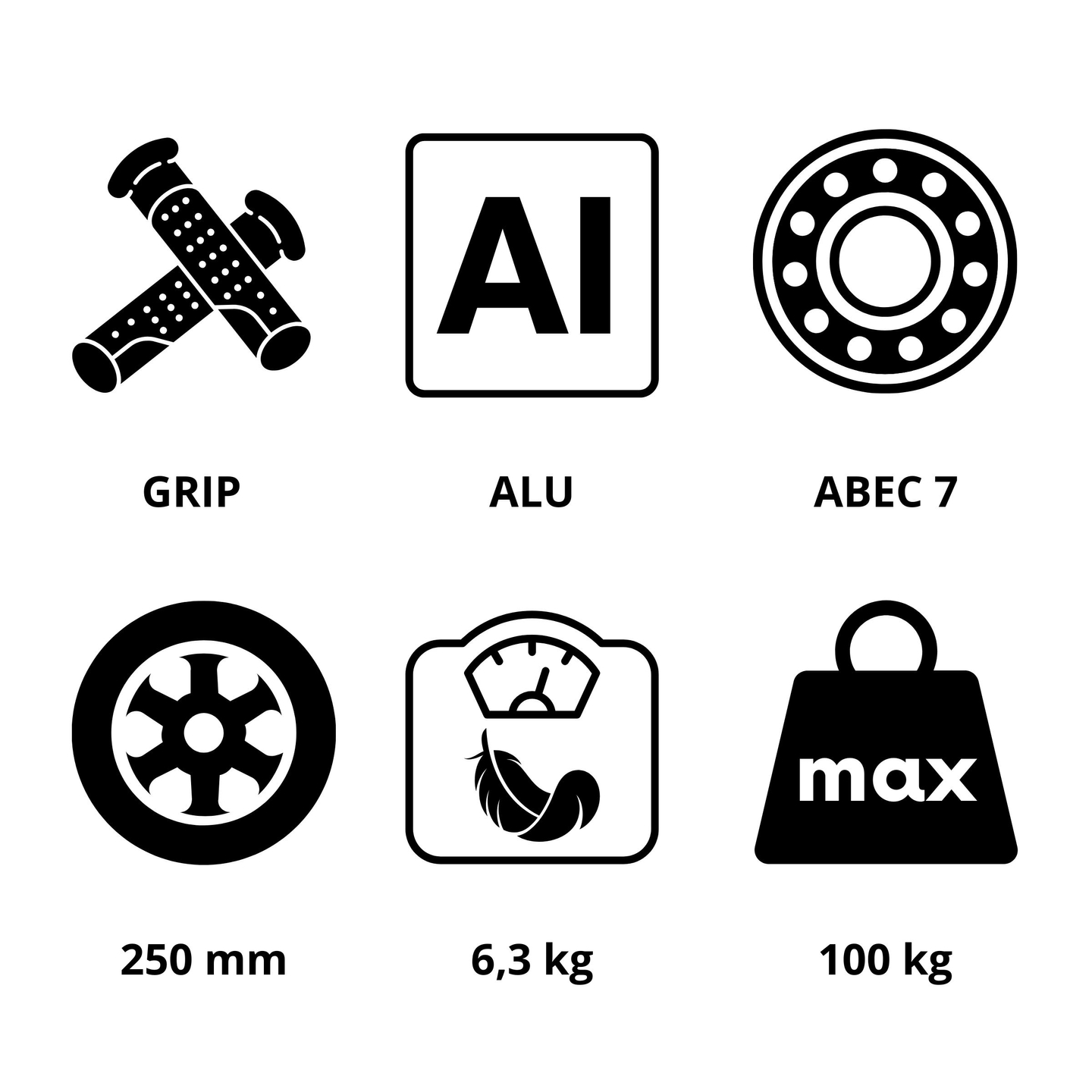 Kaherattaline linnaroller HONEYBEE Blue HyperMotion 100kg - täisalumiinium, suured 250mm rattad