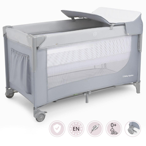 Tihedalt 3-in-1 kandevoodi koos muutmislaua, madratsi ja kandekotiga