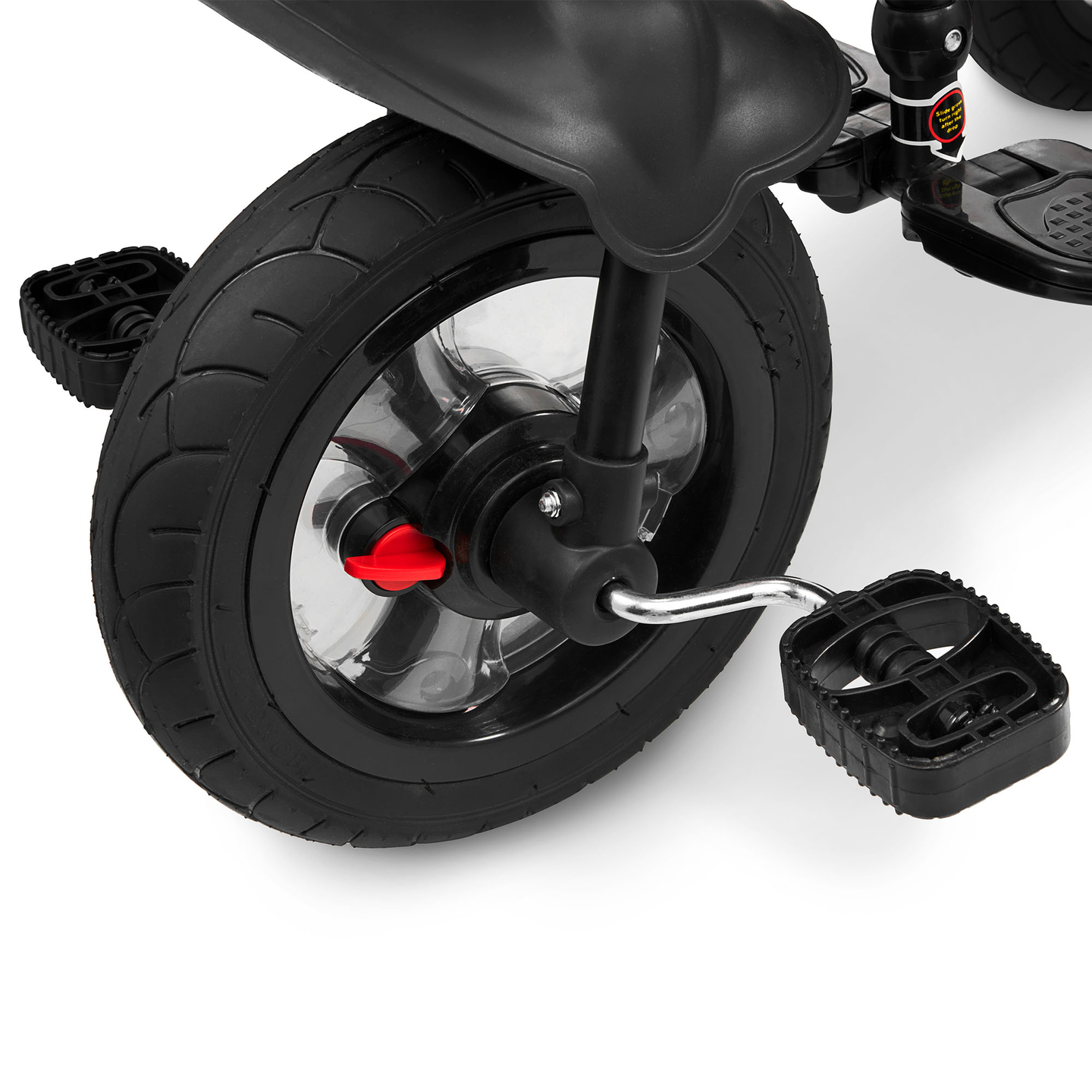 Kolmerattaline jalgratas lastele 1-4 aastat - TOBI FREY - roosa värv - pöörlev - pumbatavad rattad + tõukur