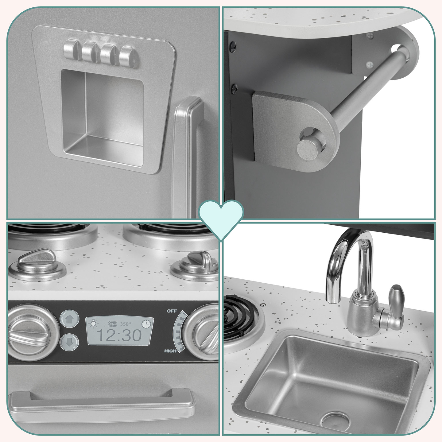 XXL puidust köök koos LED-valgustuse, esiplaadi ja tarvikutega