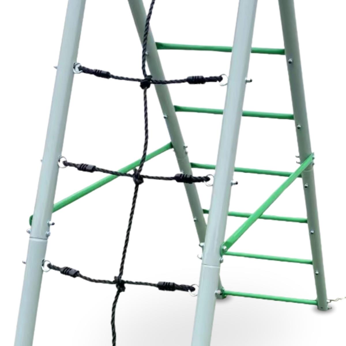 Lastele XL aiamänguväljak koos kurepesa kiige, redeli ja ronimisvõrguga