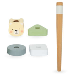 Puidust õpetlik 7-ühes muusikalaud taldrikute ja gongiga – metsik džungel