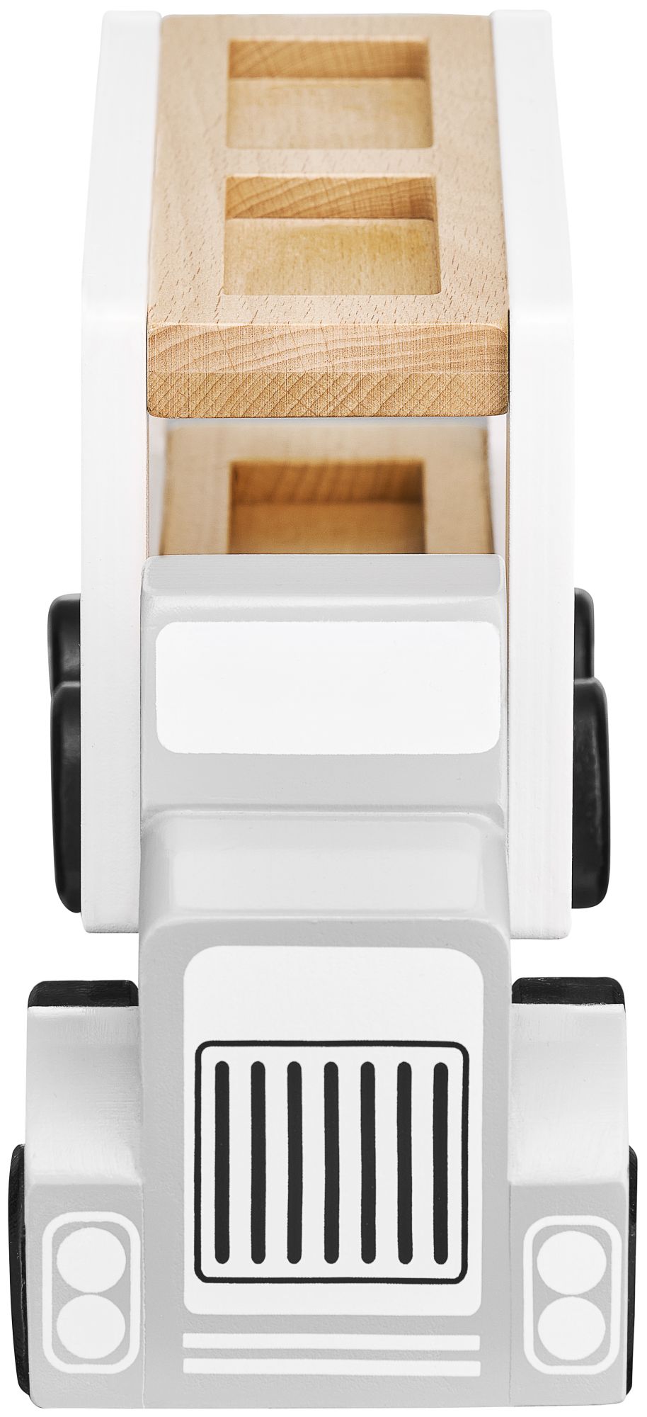 Puidust veoauto haagis koos 4 autoga