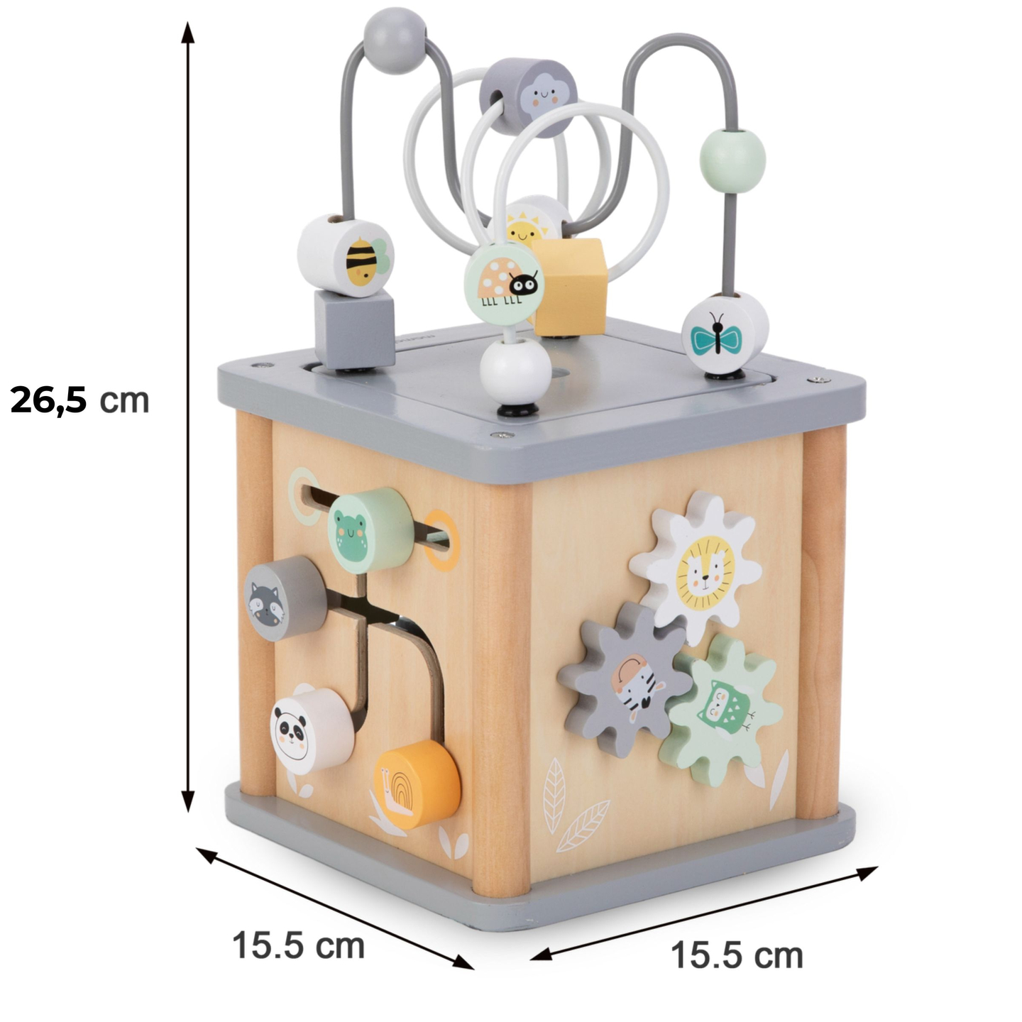 Montessori puust hariduslik kuubik - motoriline silmus