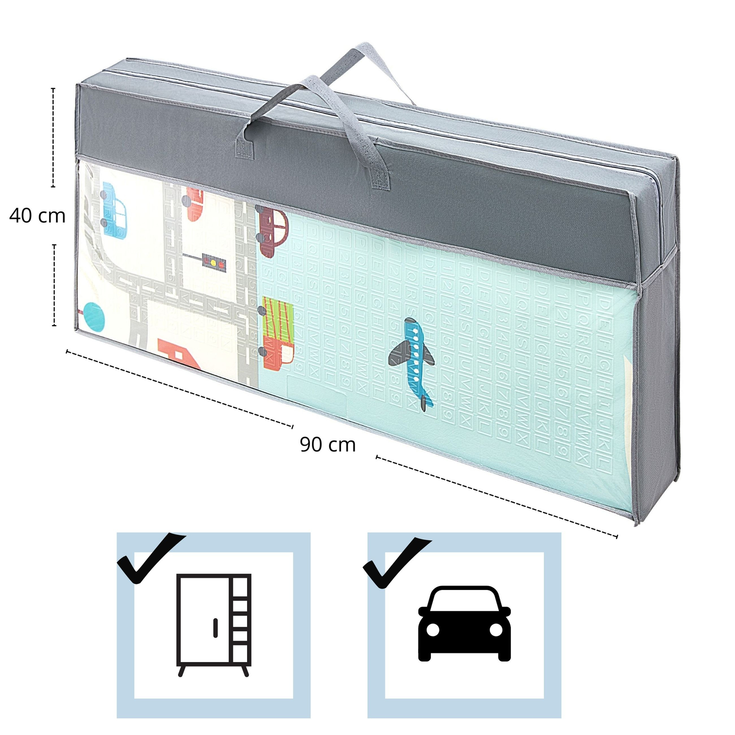 Kahepoolne vahtmatt XXL - kokkupandav 1 CM (mägede ja maantee)