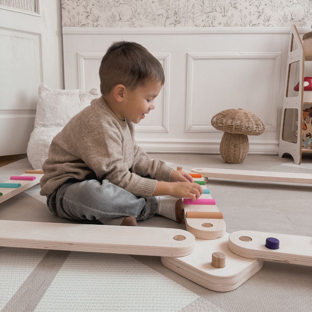 Puidust tasakaalurada - sensoorne rada - 14 elementi