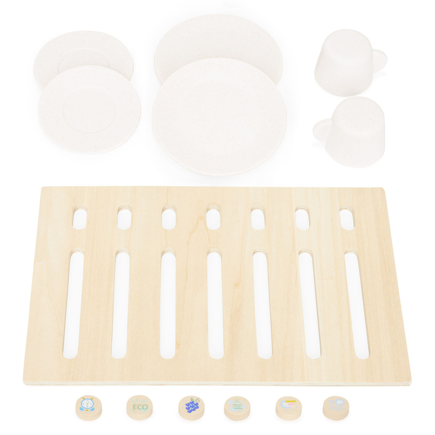 Puidust nõudepesumasin koos tarvikutega