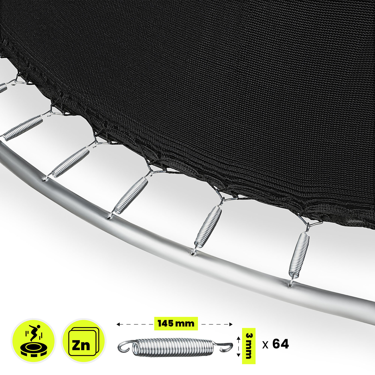 XXL aiabatuut lastele HyperMotion - 366 cm 12FT - redeli ja sisevõrguga - koju ja aeda - max 150 kg