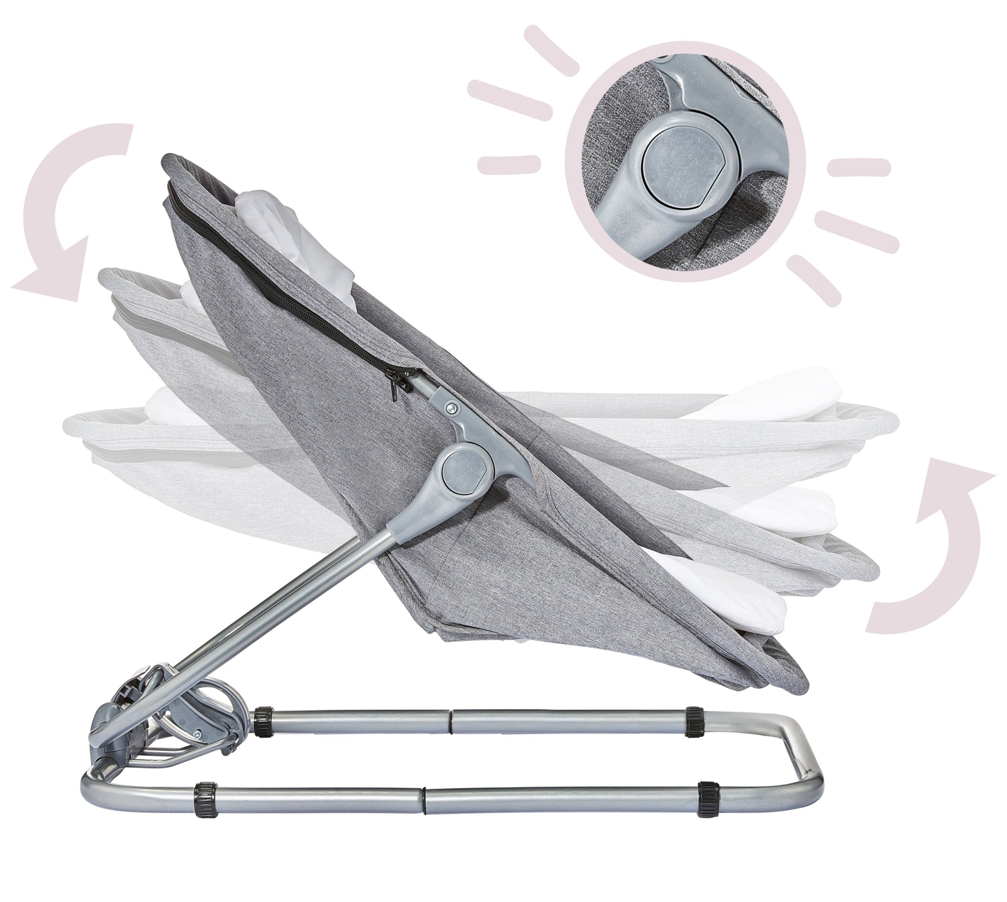 Lamamistool + ujuvtool + võrevoodi 3 in 1 - Moby-System MILA