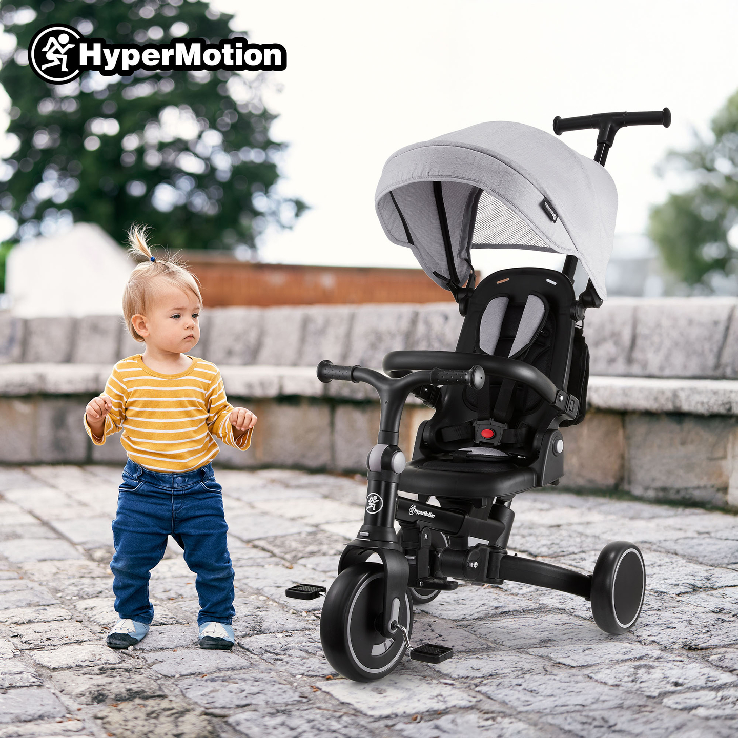 8in1 multifunktsionaalne kolmerattaline jalgratas TOBI FOREST - hall