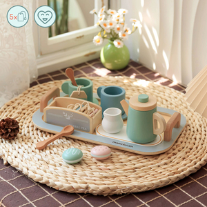 Suur puidust teekomplekt koos kandikuga - 18 toodet