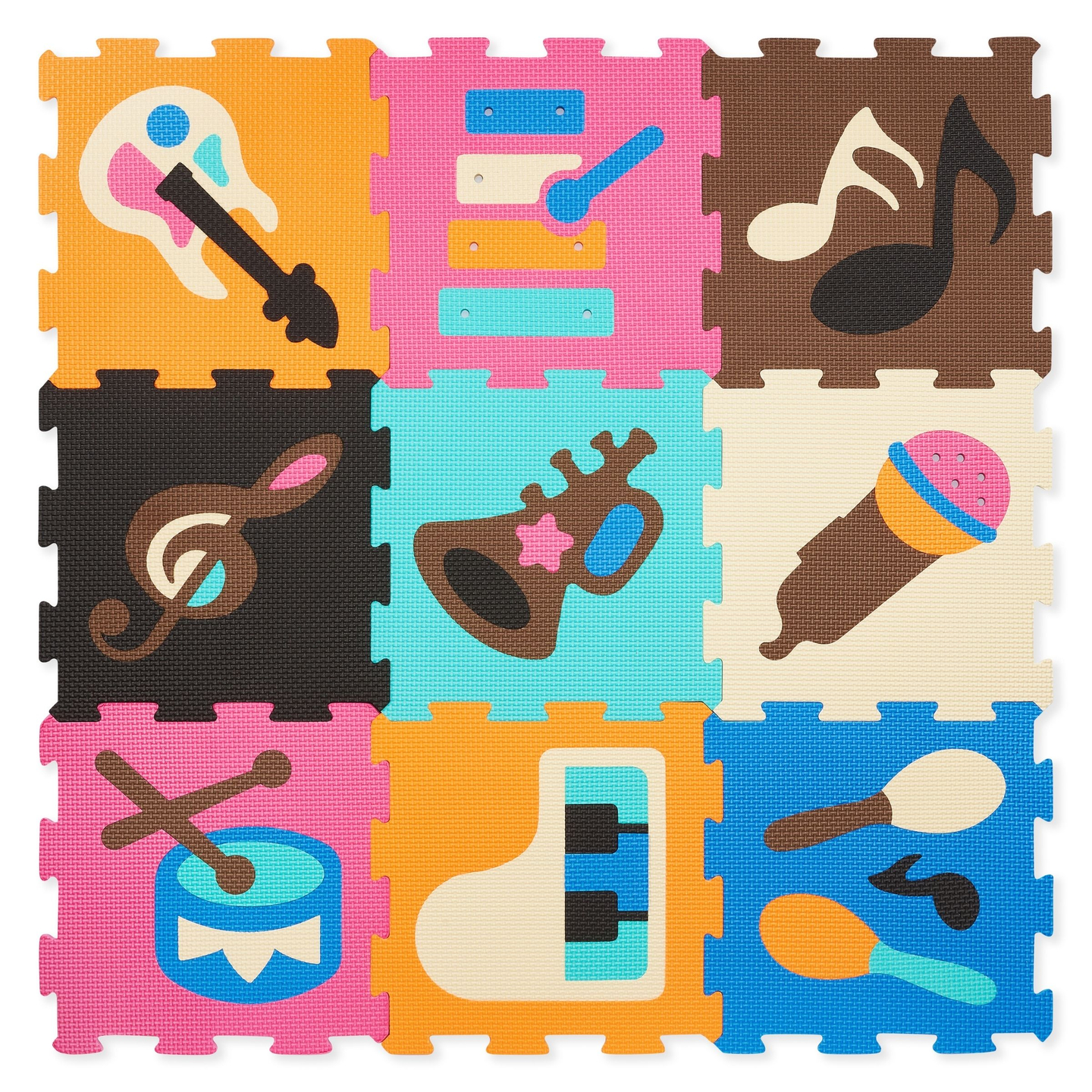 Haridusotstarbeline vahtplastimatt 90 x 90 x 1cm - EVA vahtpolüstri - kujundus: vahendid