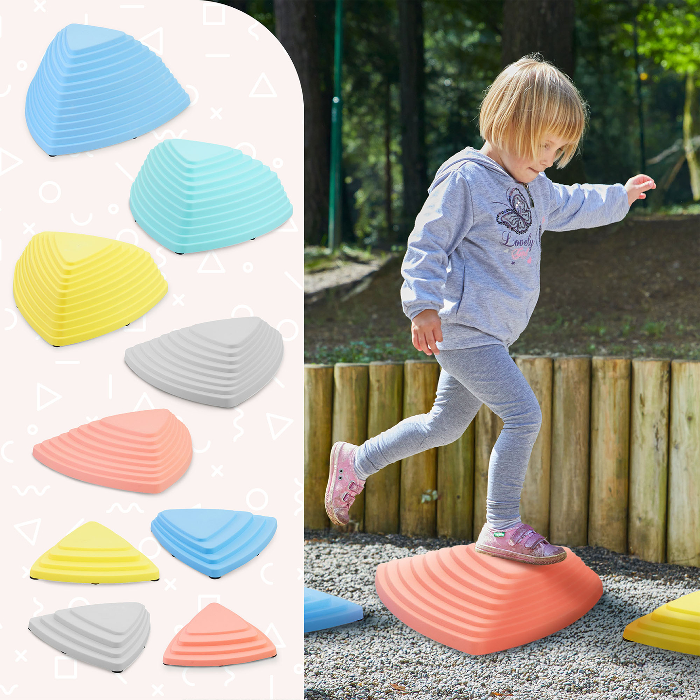 Värvilised tasakaalustuskivid - 9 tükki