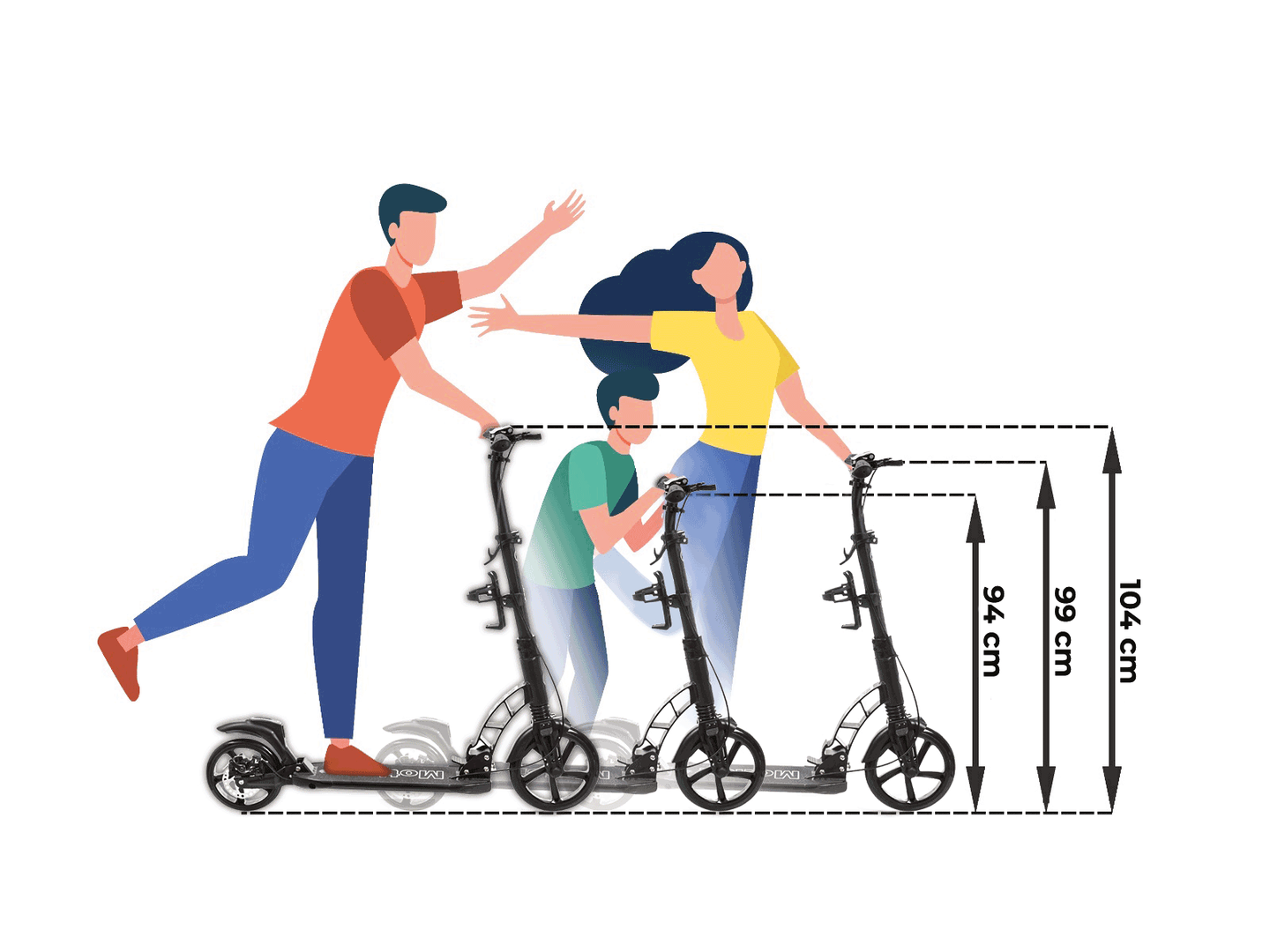 HyperMotion REGAMO täiskasvanute roller - must