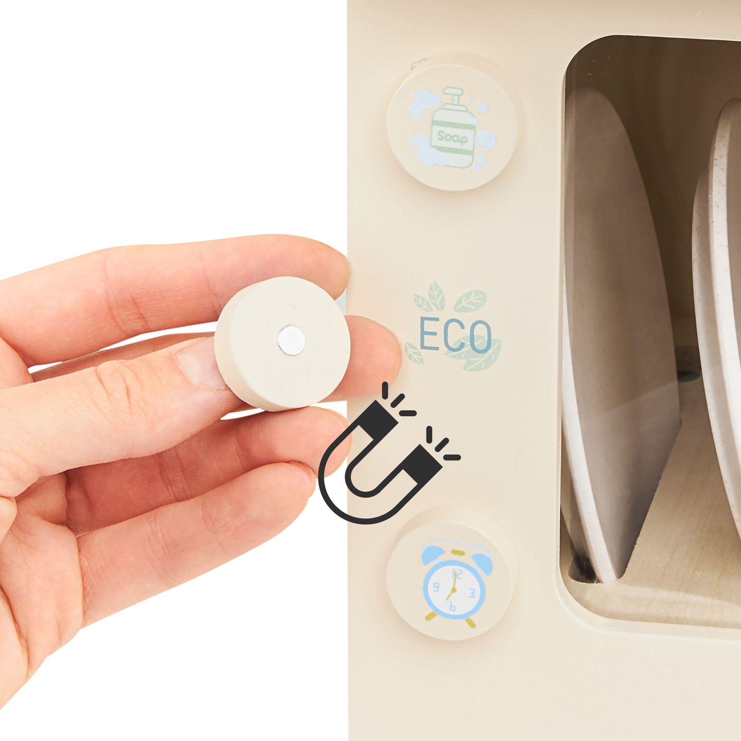 Puidust nõudepesumasin koos tarvikutega