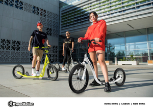 HyperMotion RIVA linnaroller 50 cm ja 40 cm täispuhutavate ratastega