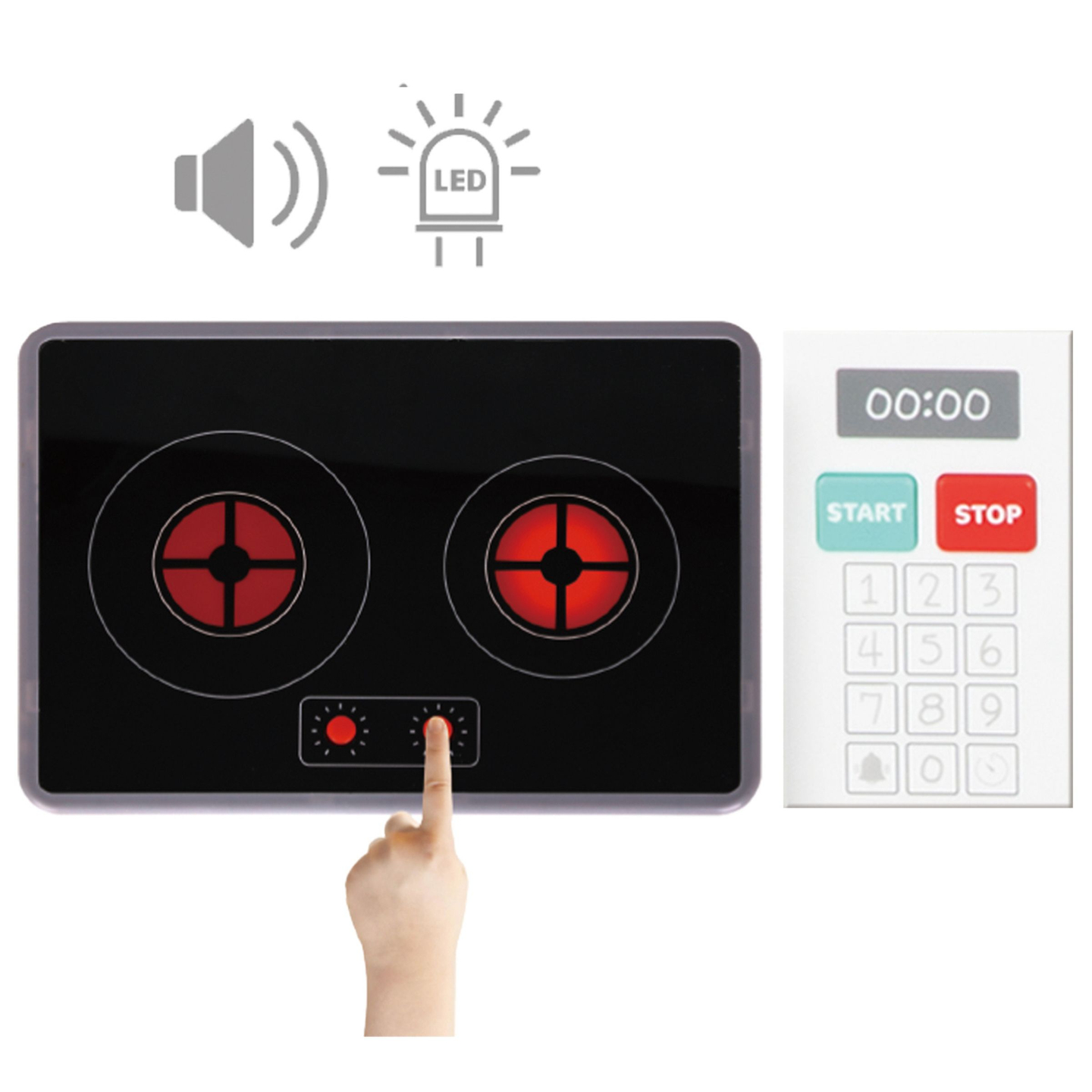 XXXL puidust interaktiivne nurgaköök koos külmiku, mikrolaineahju, ahju, nõudepesumasinaga ja tarvikutega - valge