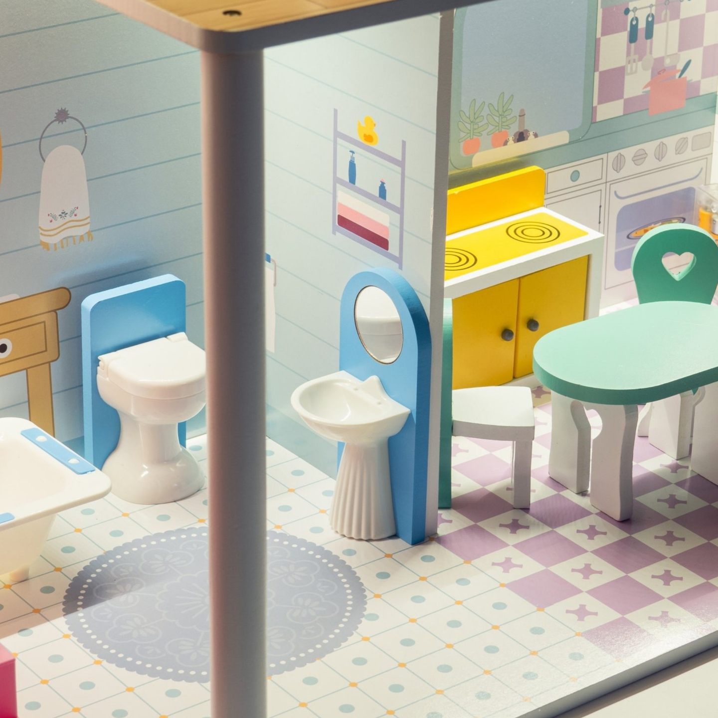 XXL Suurim puidust nukumaja - 123 cm - LED valgustatud - terrass, tarvikud, aed