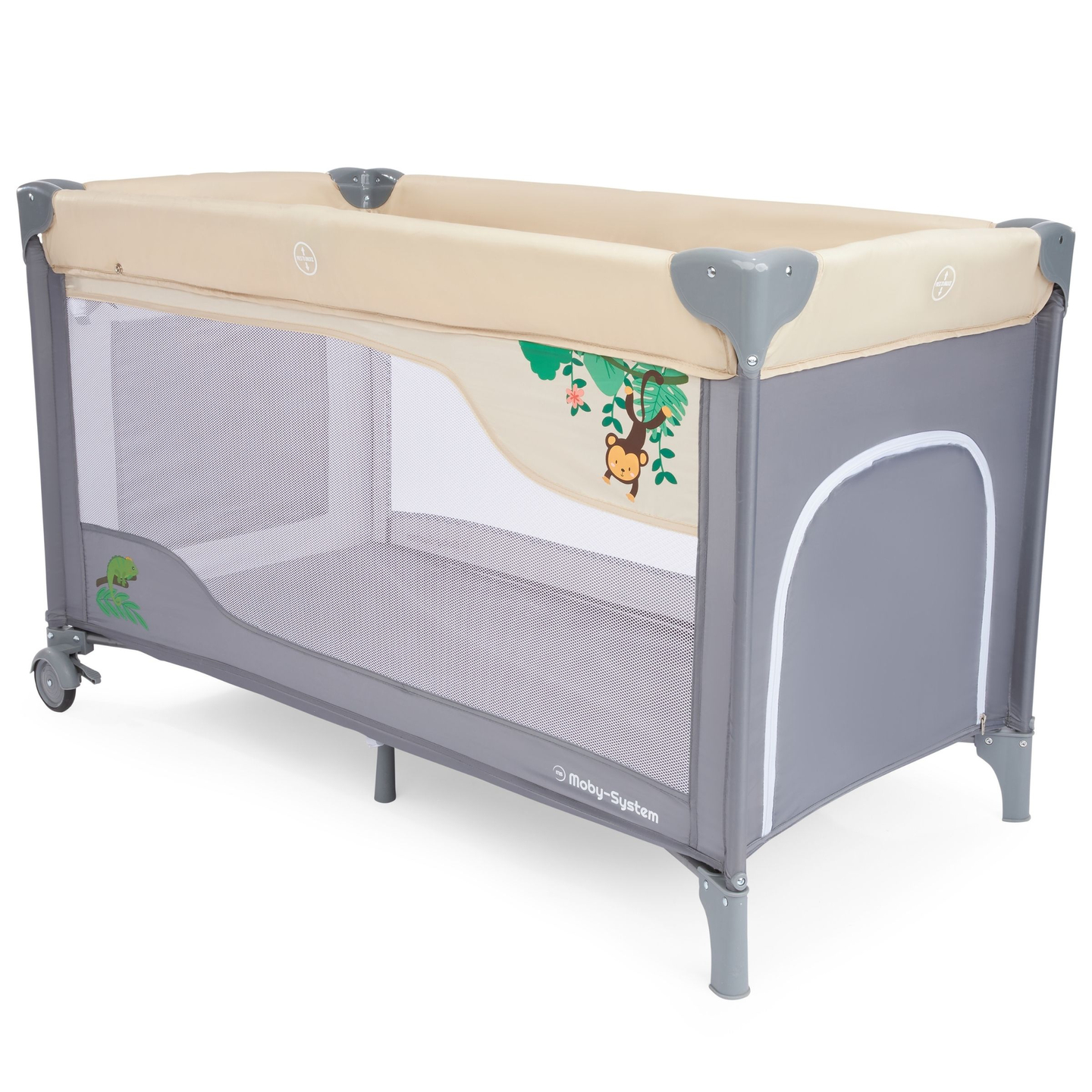 Reisivoodi 0 - 36 m mähkimislauaga + Moby-System HUXLEY mänguaedik