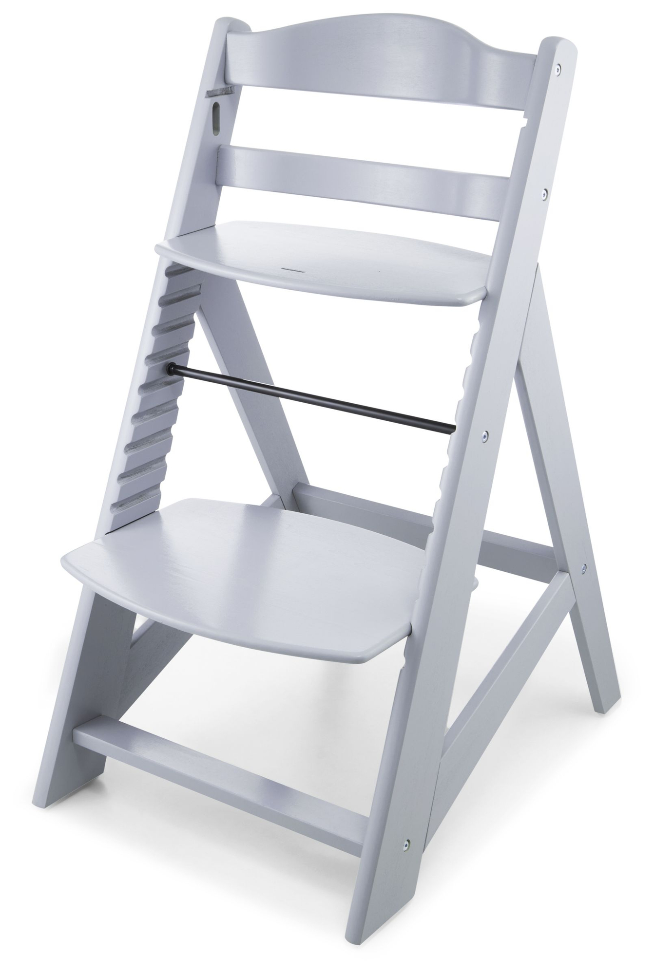 Puidust söötmistool Moby-System WOODY - halli värvi