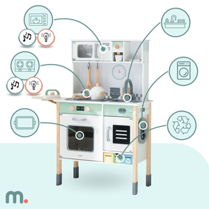 Interaktiivne köök koos pesumasina, nõudepesumasina ja kriiditahvliga