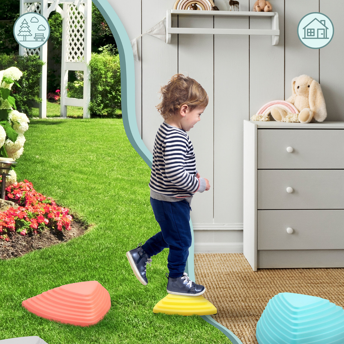 Värvilised tasakaalustuskivid - 11 tükki