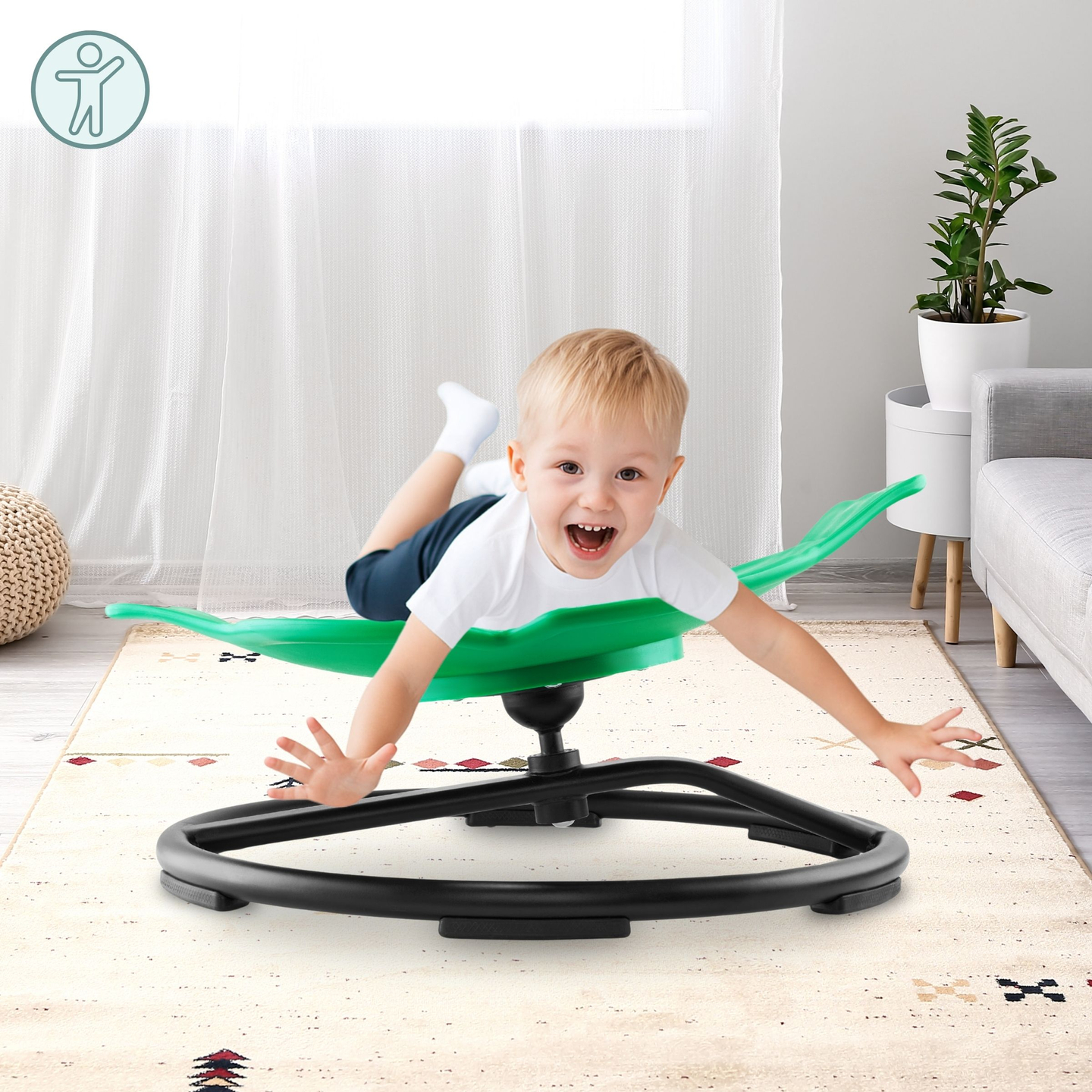 Mini laste karussell Kala - roheline värvus