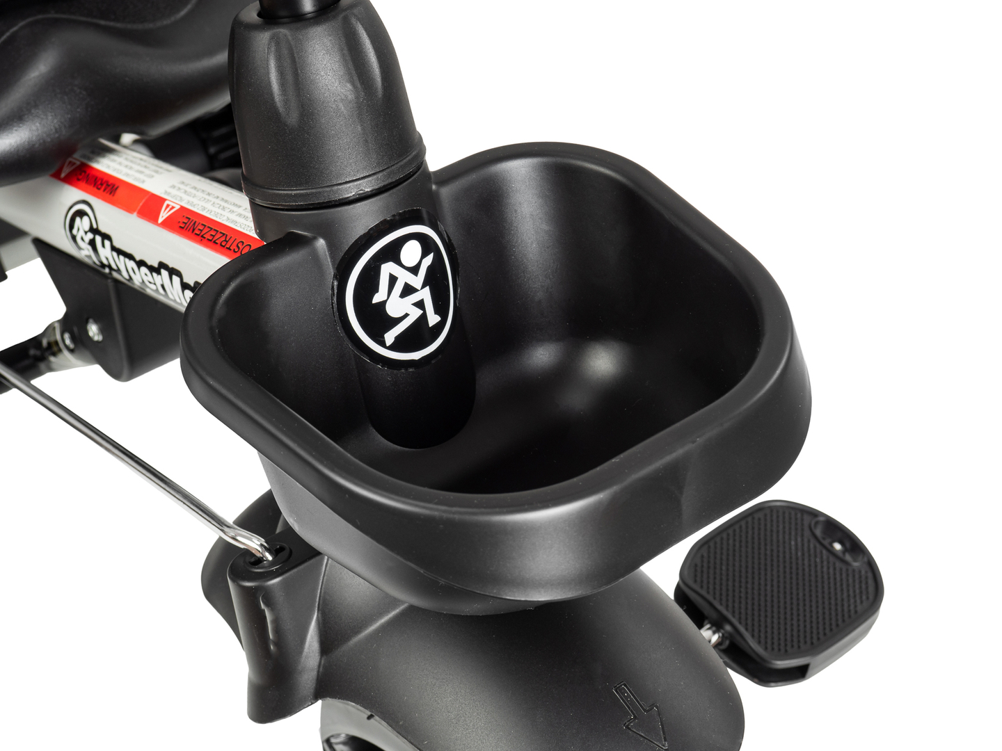 HyperMotion TOBI VECTOR kolmerattaline jalgratas - igavesed täispuhutavad rattad + tõukeratas. Värv: helehall.