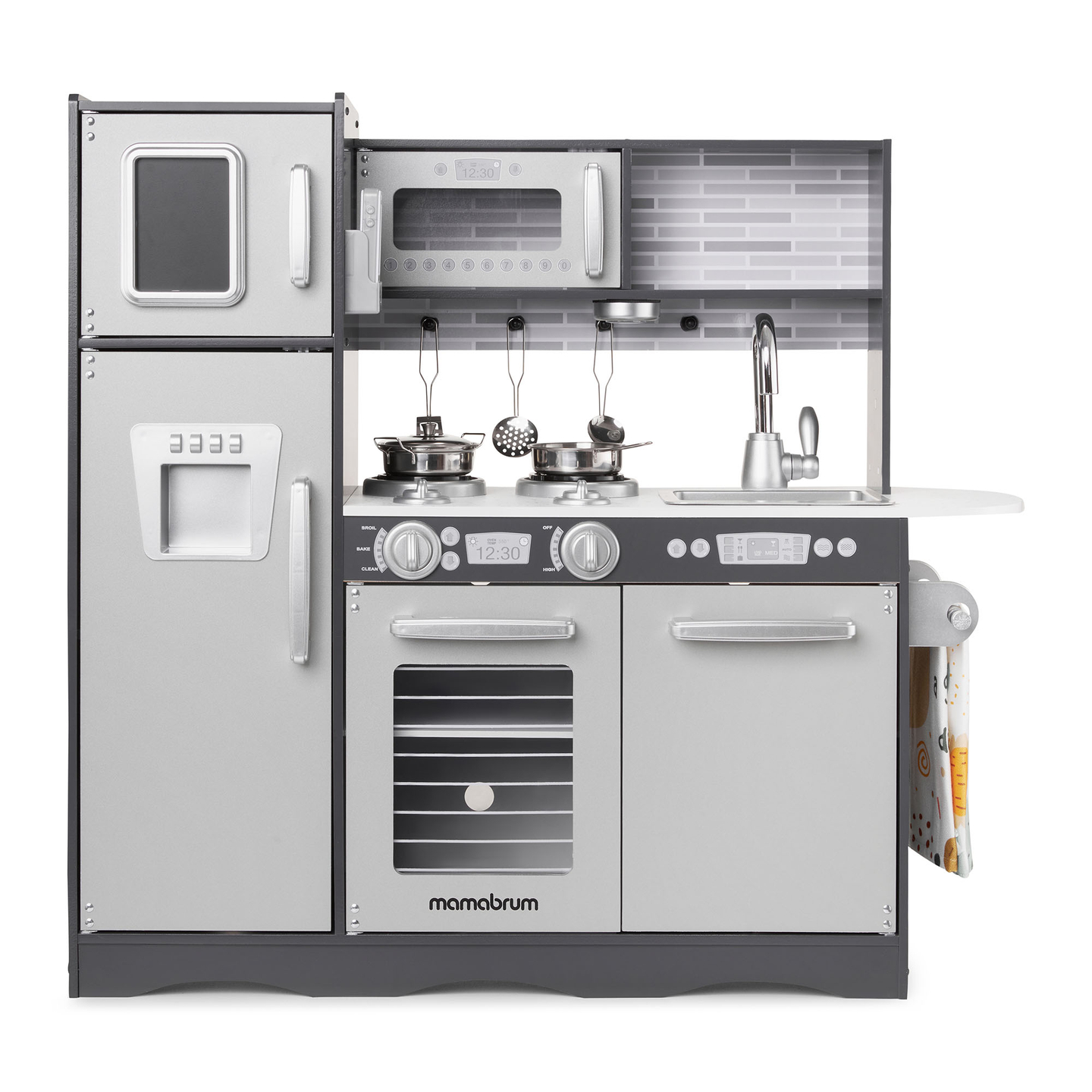 XXL puidust köök koos LED-valgustuse, esiplaadi ja tarvikutega