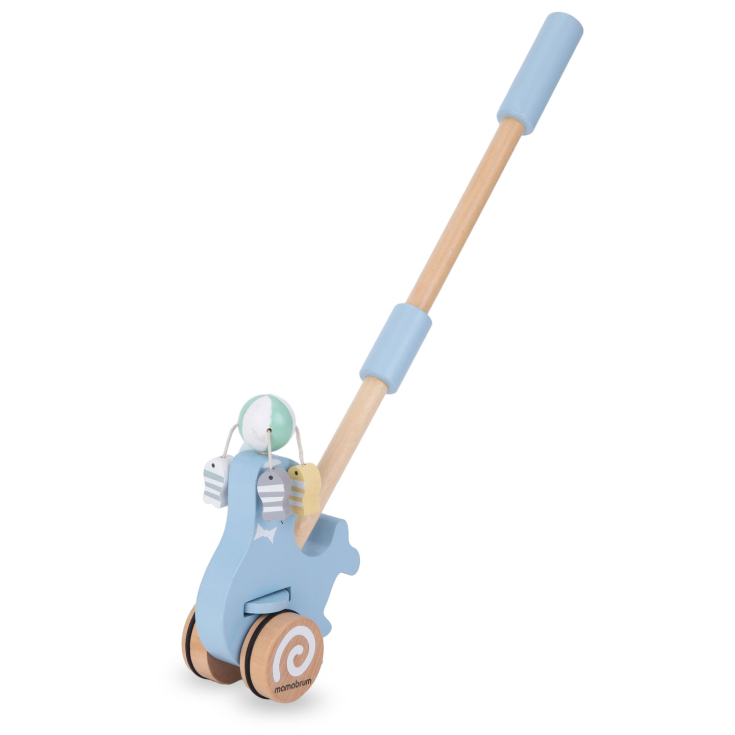 Puidust pitsat koos tõukekepiga - tõukuriga