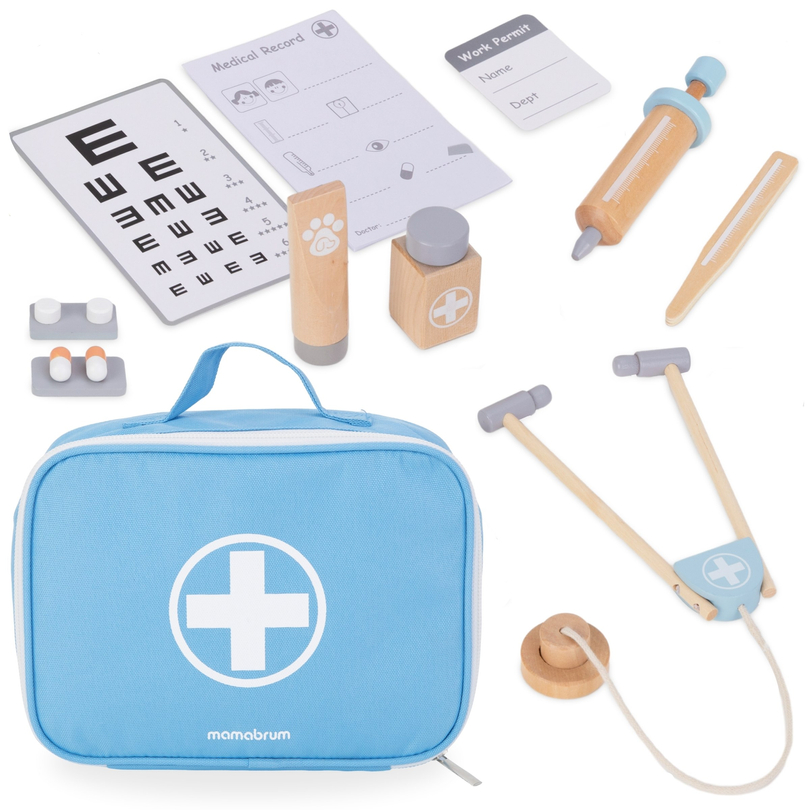 Väikese arsti puidust komplekt