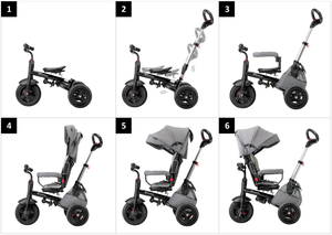 Tobi Velar kolmerattaline jalgratas + vihmakile - hall