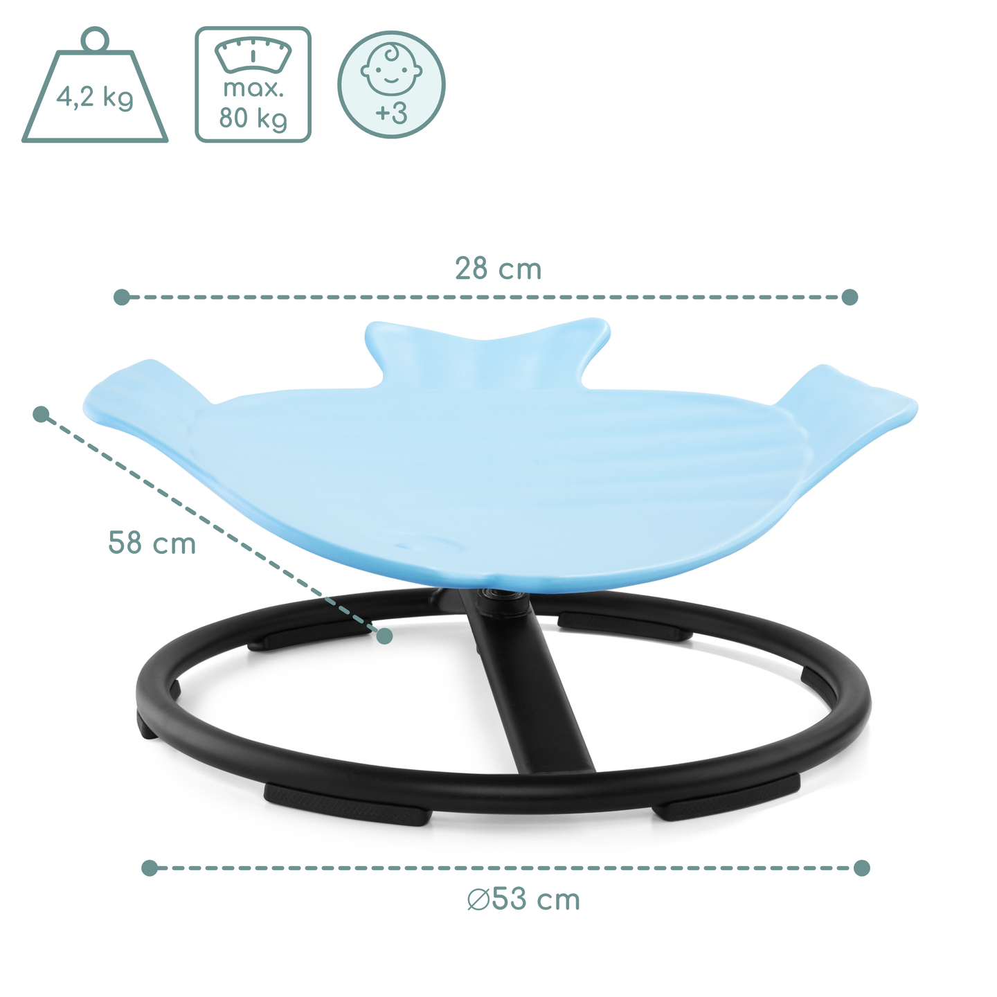 Mini karussell lastele Kala - sinine