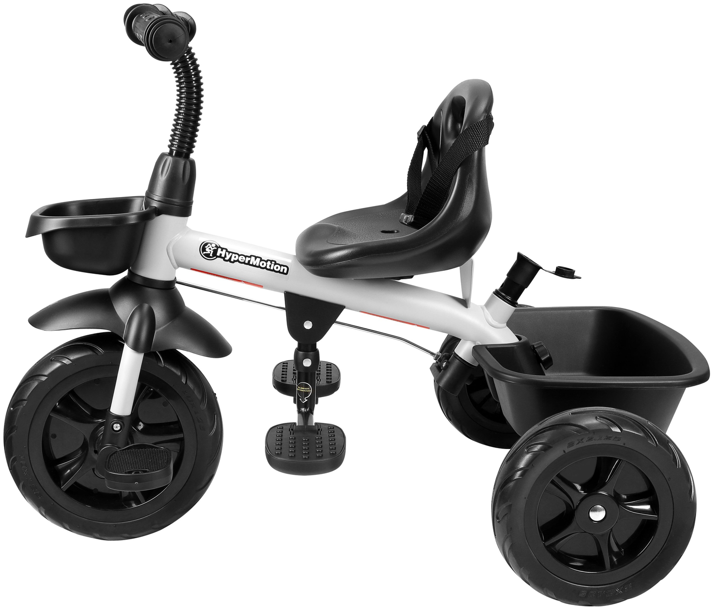 HyperMotion TOBI VECTOR kolmerattaline jalgratas - igavesed täispuhutavad rattad + tõukeratas. Värv: helehall.