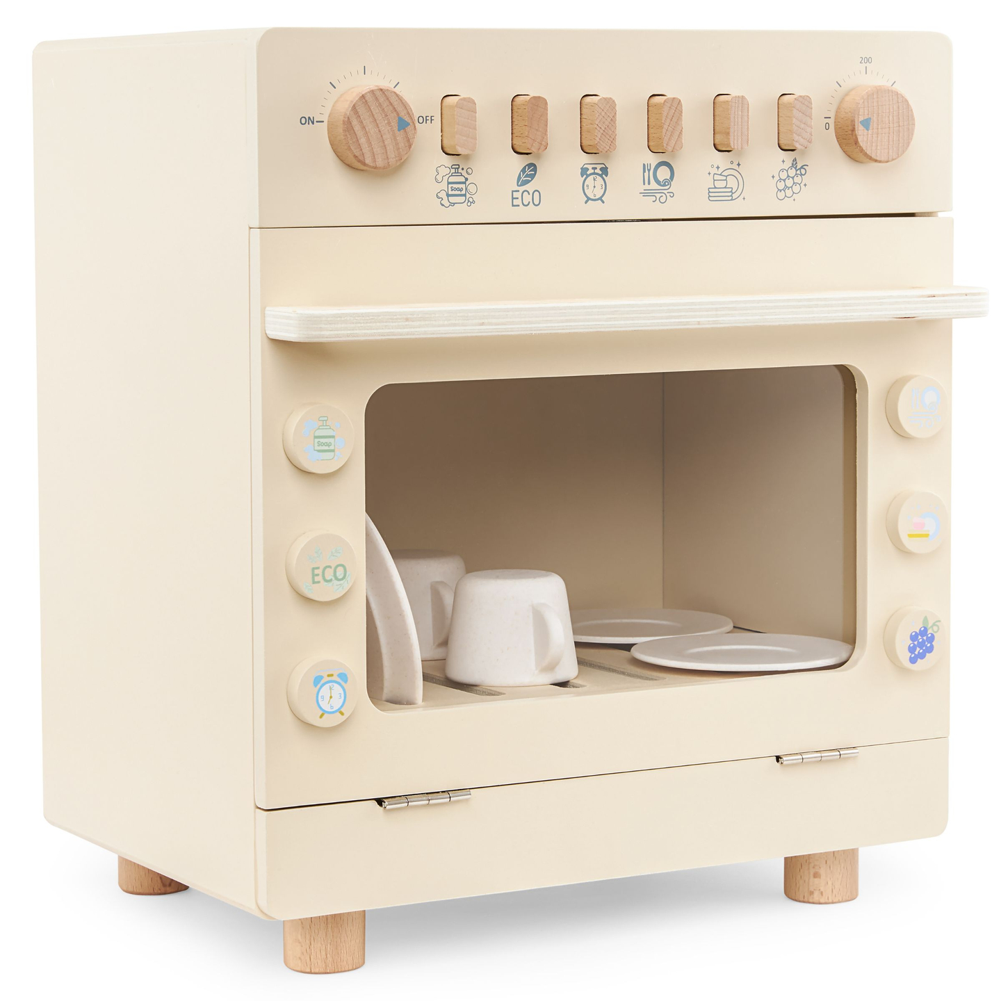 Puidust nõudepesumasin koos tarvikutega