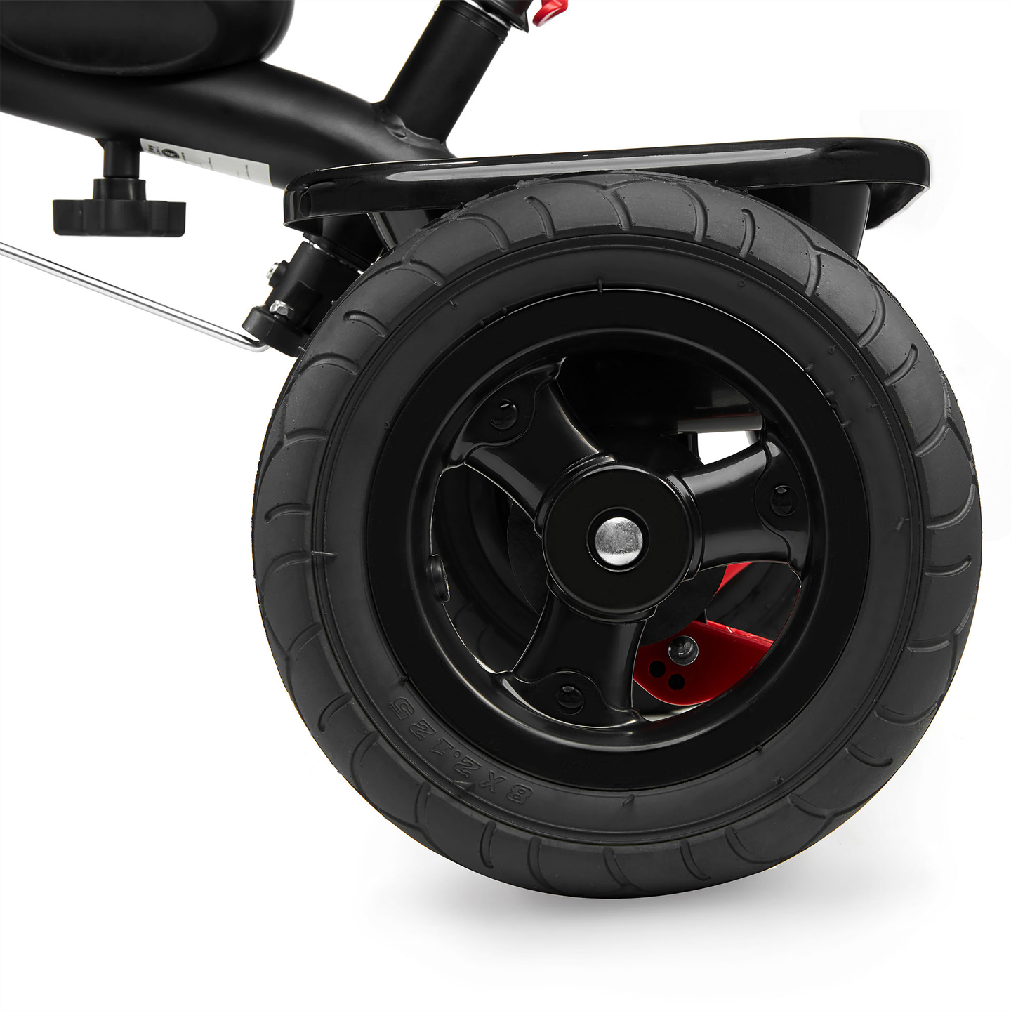 Kolmerattaline jalgratas lastele 1-4 aastat - TOBI FREY - roosa värv - pöörlev - pumbatavad rattad + tõukur