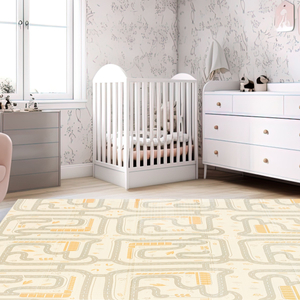 Kahepoolne kokkupandav vahtmatt 180 x 120 x 1 cm - Magic Forest/Autumn Streets - boho