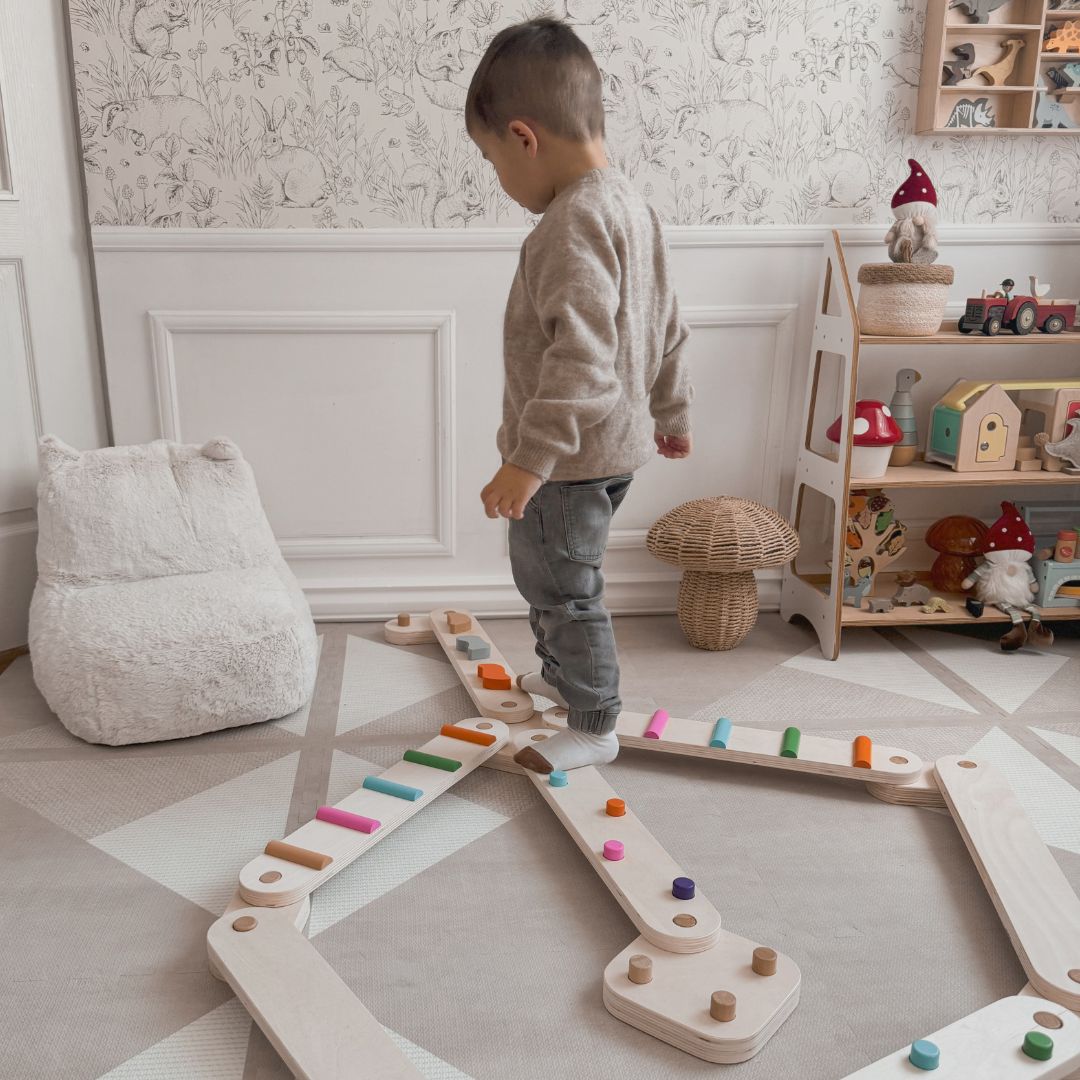 Puidust tasakaalurada - sensoorne rada - 14 elementi