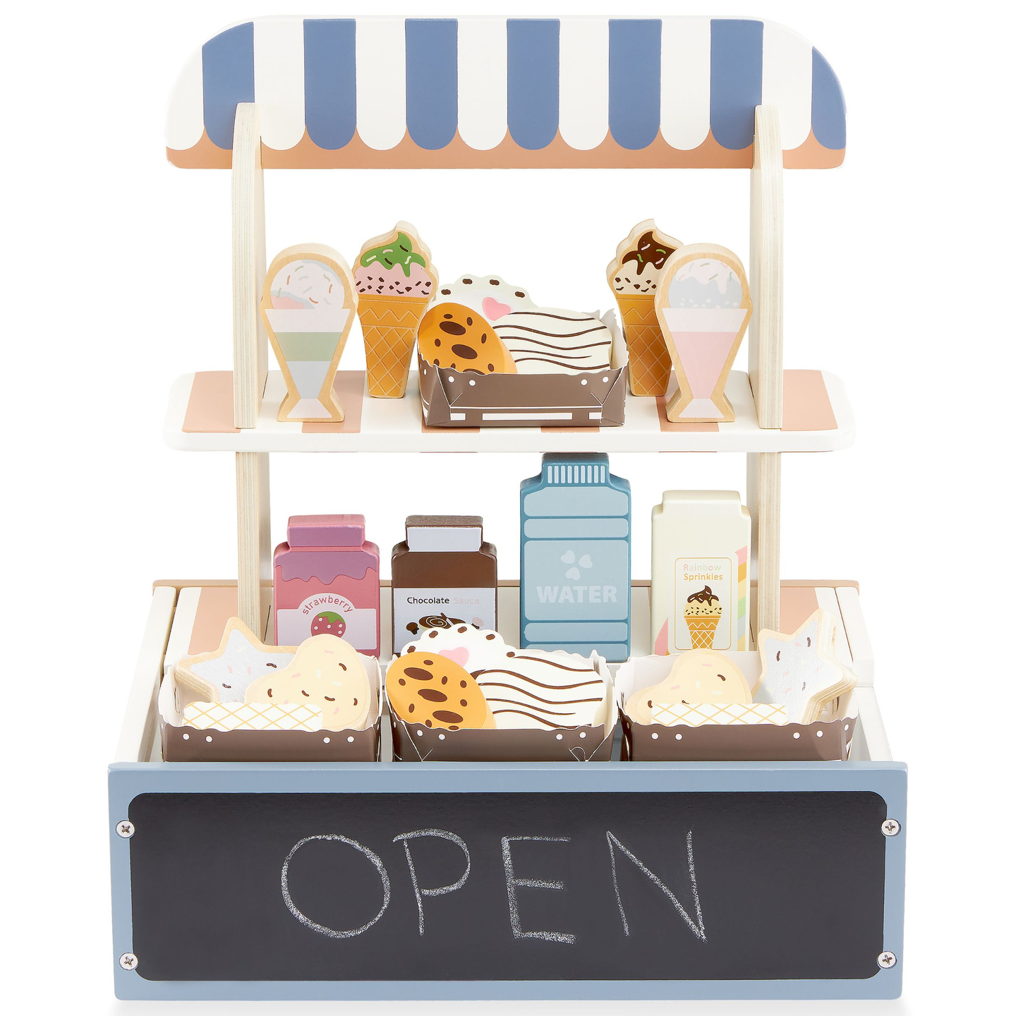 Kokkupandav puidust kauplus - kohvik, kondiitritöökoda koos tarvikutega